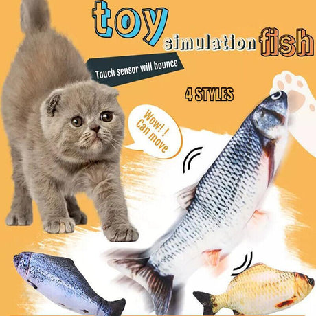 Electric Dancing Fish Kicker Cat Toy for Interactive Play