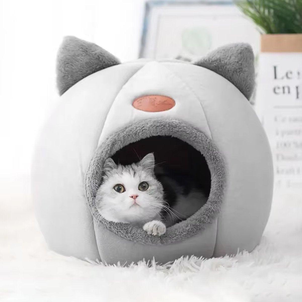 Cat Warm Cozy Pet Bed Indoor Cat Litter House for Cold Weather