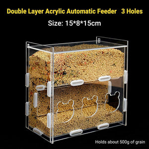 Automatic Acrylic Chicken Feeder Rutin Pet Supplies for Poultry Feeding System