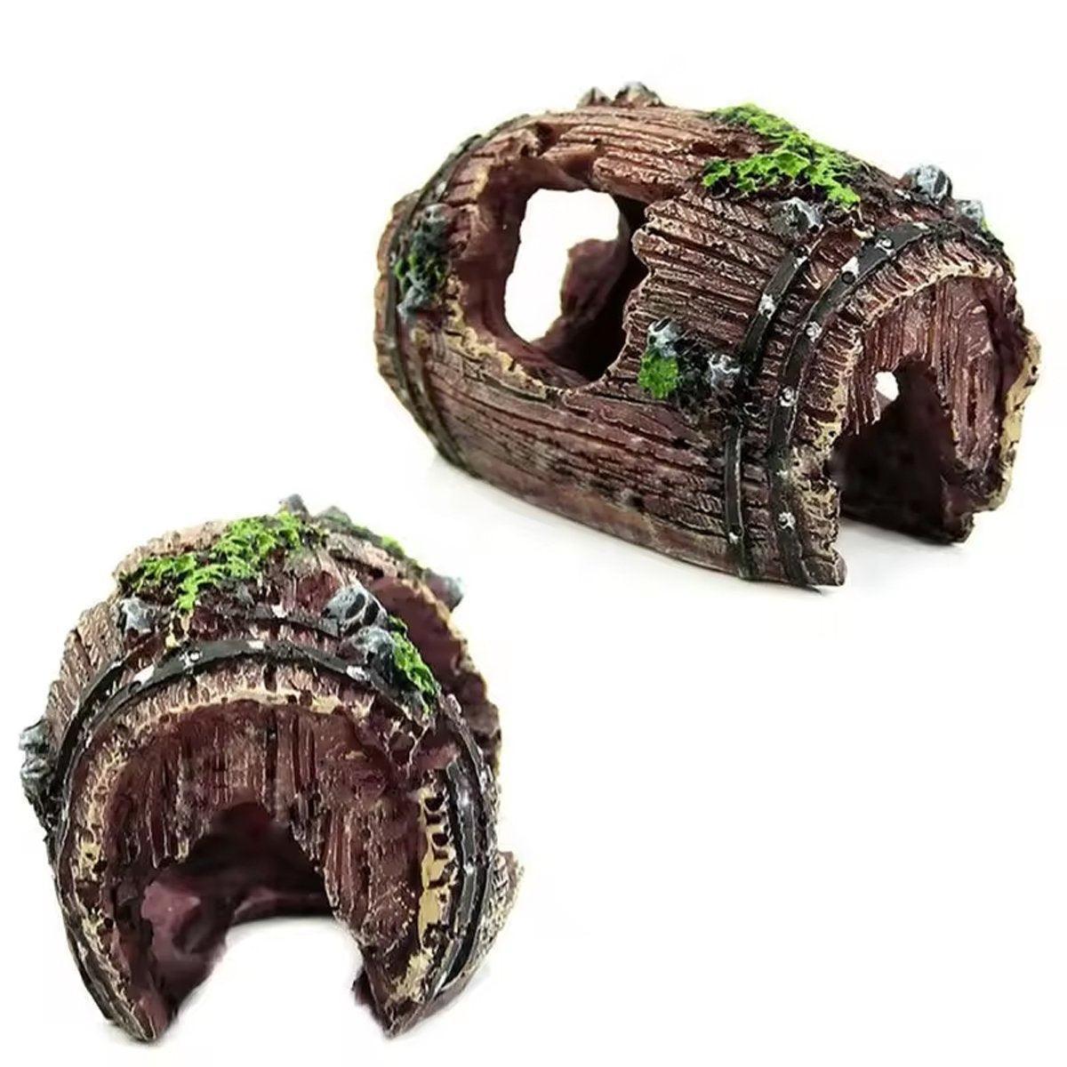 3pcs Aquarium Resin Tree Ornament Fish Tank Decoration Submerged Wood Cave