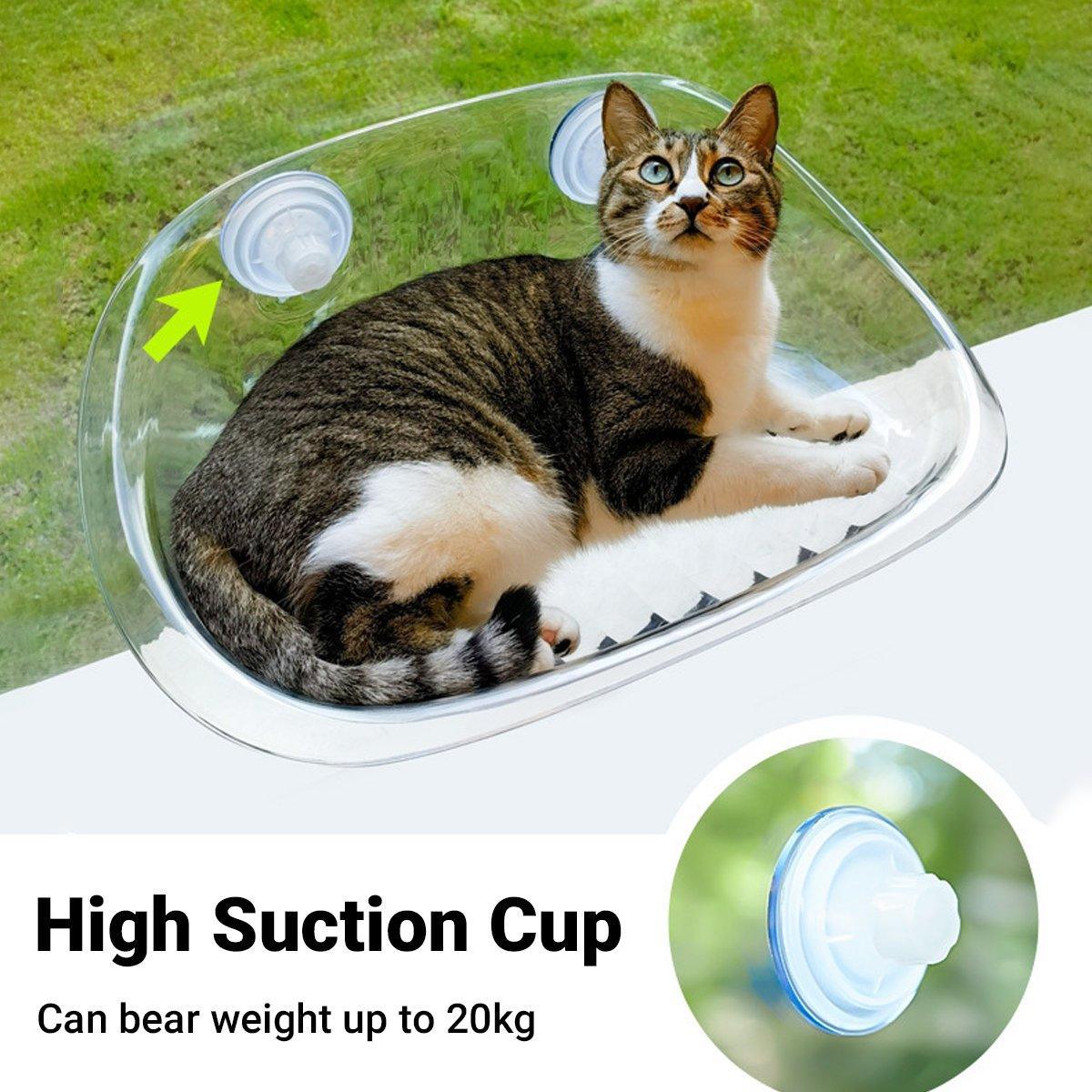 Cat Nest Cat Hammock Space Capsule Cat Bed Window Cat Sunrise Hanging Bed Glass Hanging Basket Transparent Pet Bed