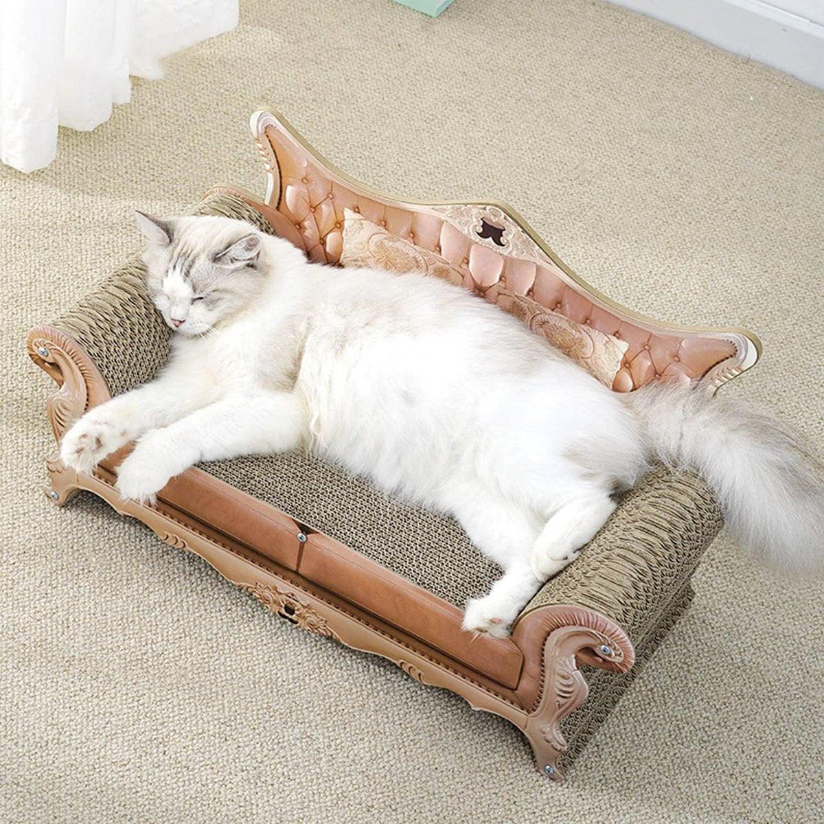 Luxury Cat Scratching Sofa Corrugated Cardboard Claw Sharpener & Cat Lounge