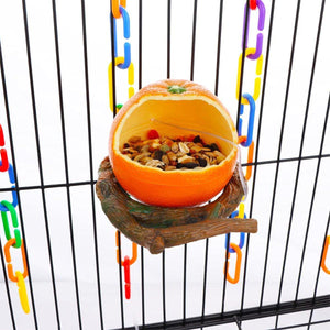 Bird Feeding Bowl Parrot Water Feeder Food Feeding Container