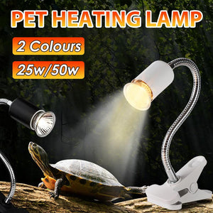 E27 Reptile Heating Light Turtle Lizard UVB + UVA Pet Heat Lamp Clip Holder