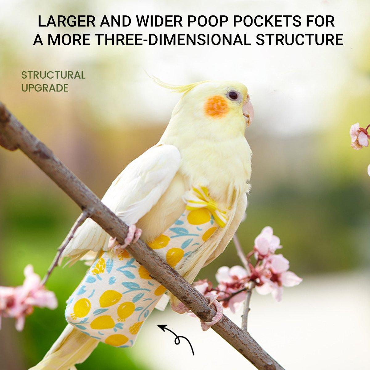 Adjustable Parrot Diaper Bird Flight Suit