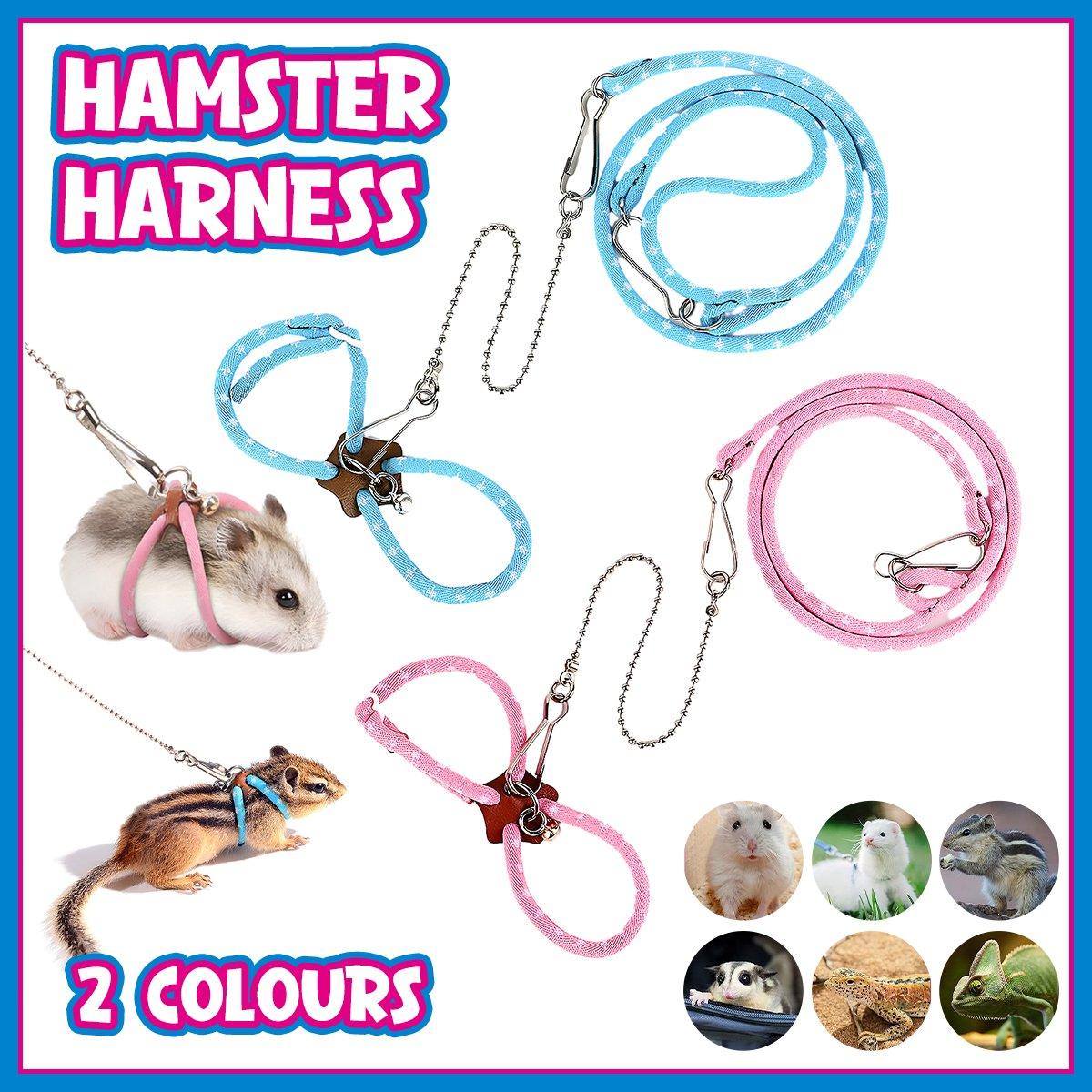 Adjustable Hamster Harness Set – Secure & Comfortable Pet Walking Gear