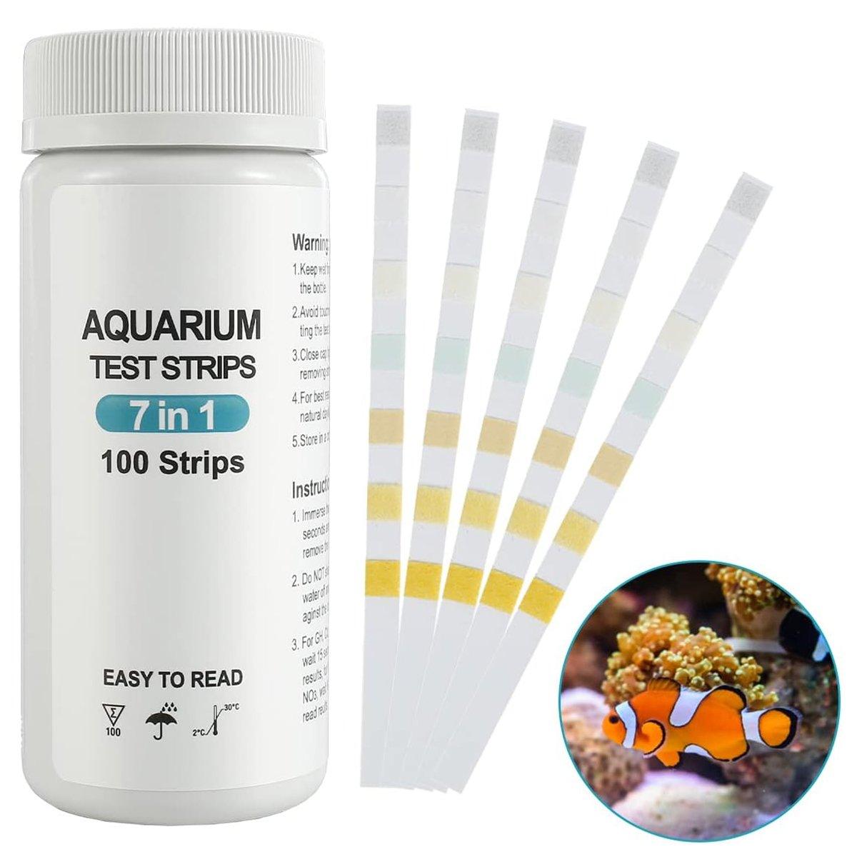 100pcs Comprehensive Aquarium Care with 7-in-1 Test Strips