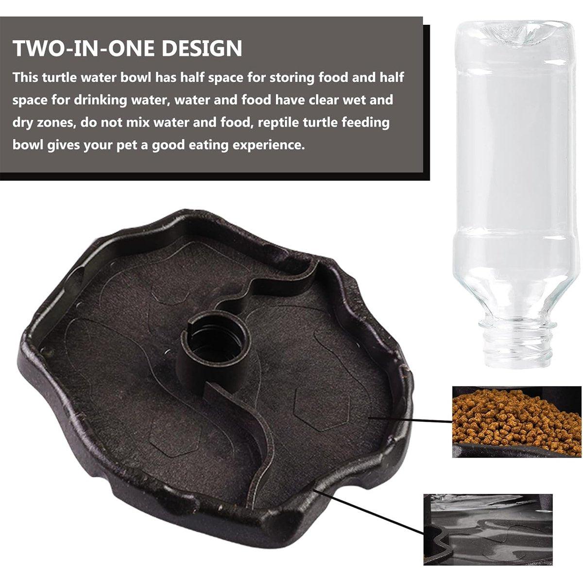 2-in-1 Reptile Feeder & Water Bowl – Dual-Purpose for Small Pets