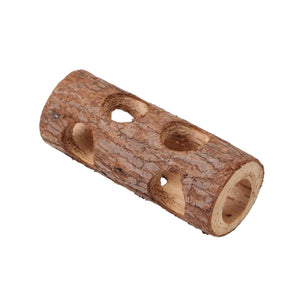 Premium Solid Wood Hamster Tunnel - Natural and Durable Chew Toy