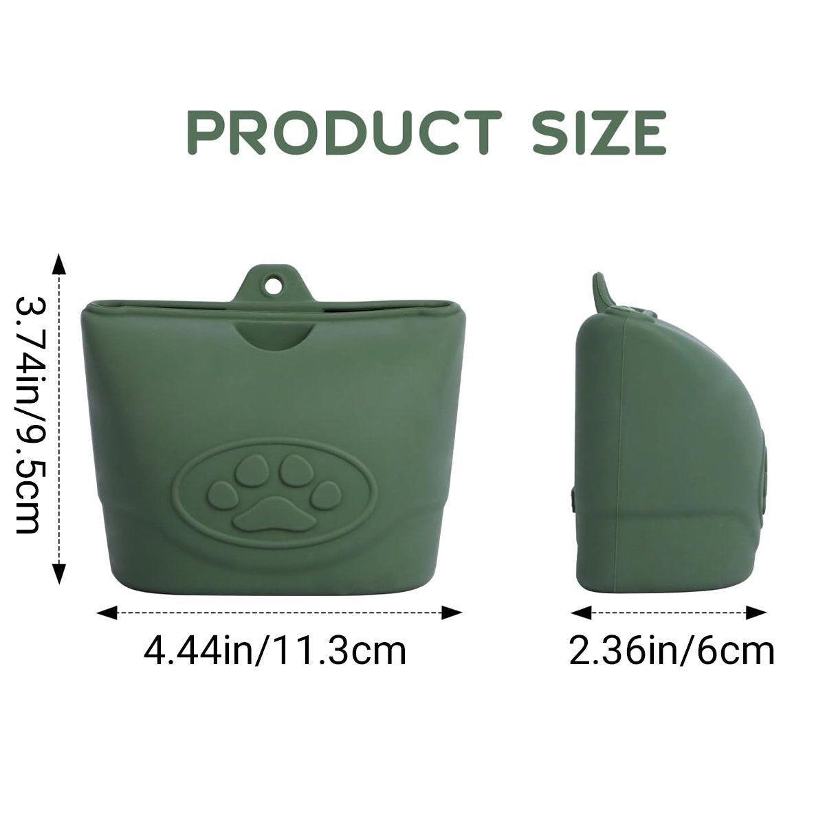 Pet Silicone Dog Food Bag Portable Dog Walking Feeding Waist Bag Snack Bag