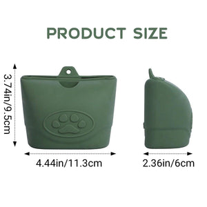 Pet Silicone Dog Food Bag Portable Dog Walking Feeding Waist Bag Snack Bag