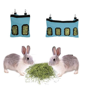 XS/XL Rabbit & Rat Hay Feeder Pouch - Hanging Pet Food Storage for Slow Feeding