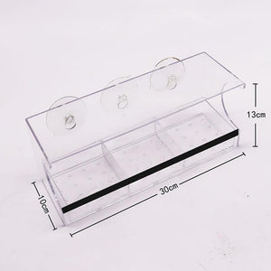 Clear Acrylic Window Bird Feeder 10x30x13cm