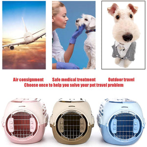 Cat Dog Air Box Large Space Removable Car Case Pet Travel Cage