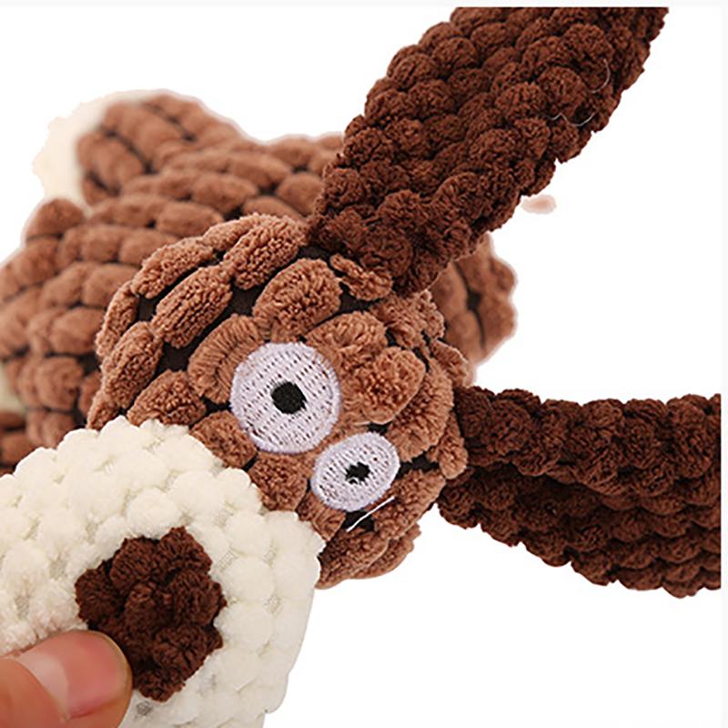 Interactive Plush Animal-Shaped Toy Durable Pet Chew and Play Supplies for Dogs