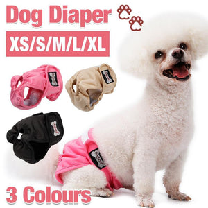 Female Dog Puppy Nappy Diapers Wrap Band Sanitary Pants Underpants XS-XL