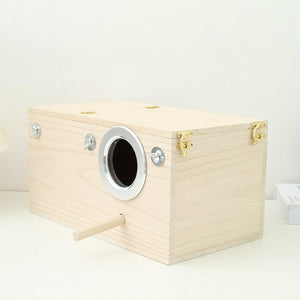 Right Opening Wooden Breeding Box for Small Birds Durable & Spacious