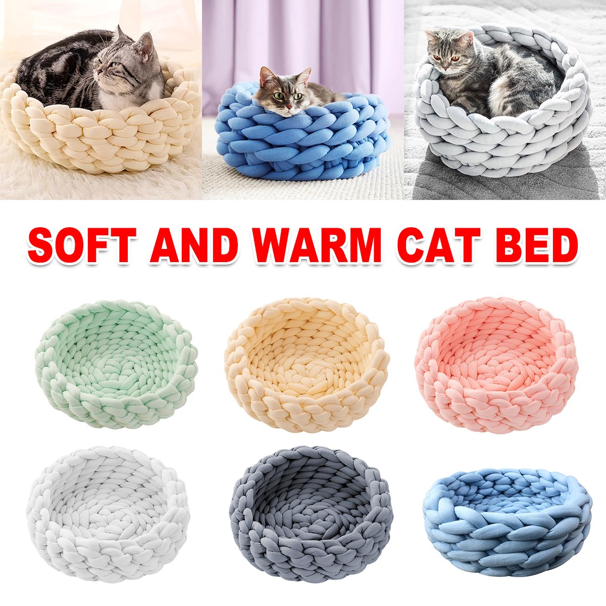 Washable Pet Litter Coarse Wool Dog Cat Litter Soft Comfortable Easy to Clean