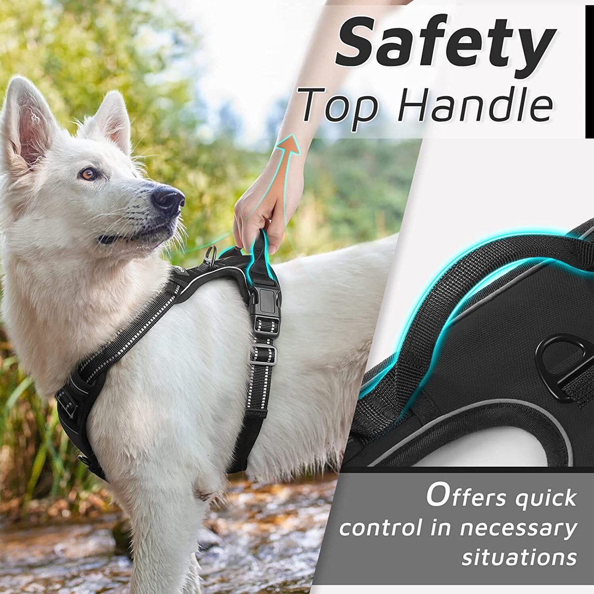 S-XL Front Range No-Pull Dog Harness Vest Adjustable Outdoor Handle Puppy Pet