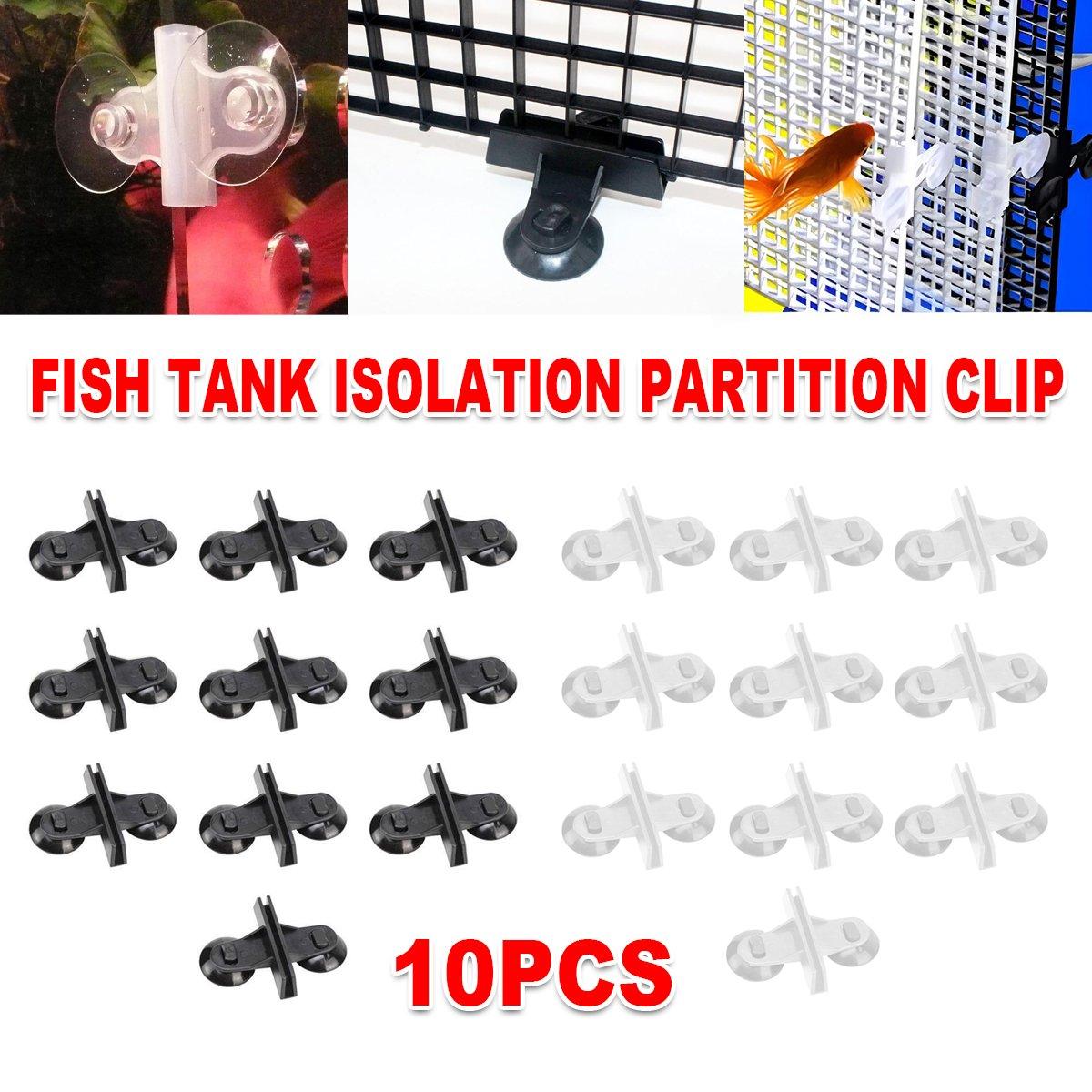 10Pcs Fish Tank Divider Clamp Suction Cup Glass Holder Aquarium Glass Clip