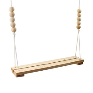 Durable Wooden Chicken Swing  Adjustable Rope & Handmade Beads