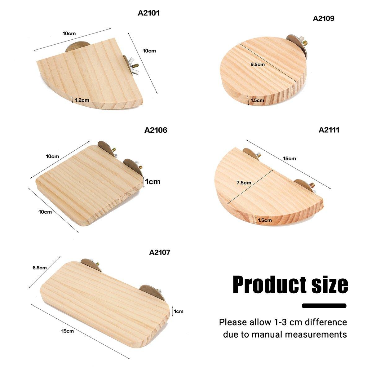 Natural Wooden Pet Platform Set – 5 Styles for Hamster Cage Customization