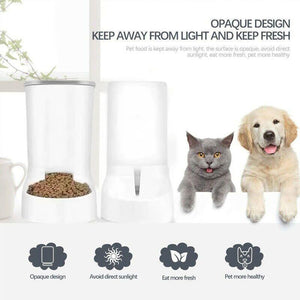 Automatic Pet Dog Cat Food Water Dispenser Feeder Self Feeding Bowl Bottle