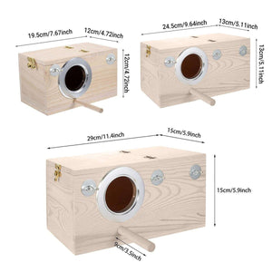 Wooden Bird Breeding Nest Box Bird House