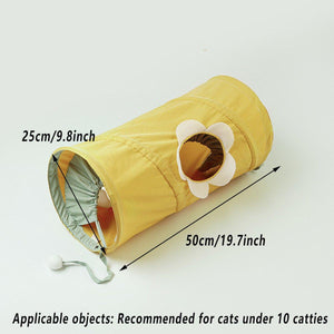 Spiral Folding Cat Play Tunnel Cooling Fabric Tunnel for Cats