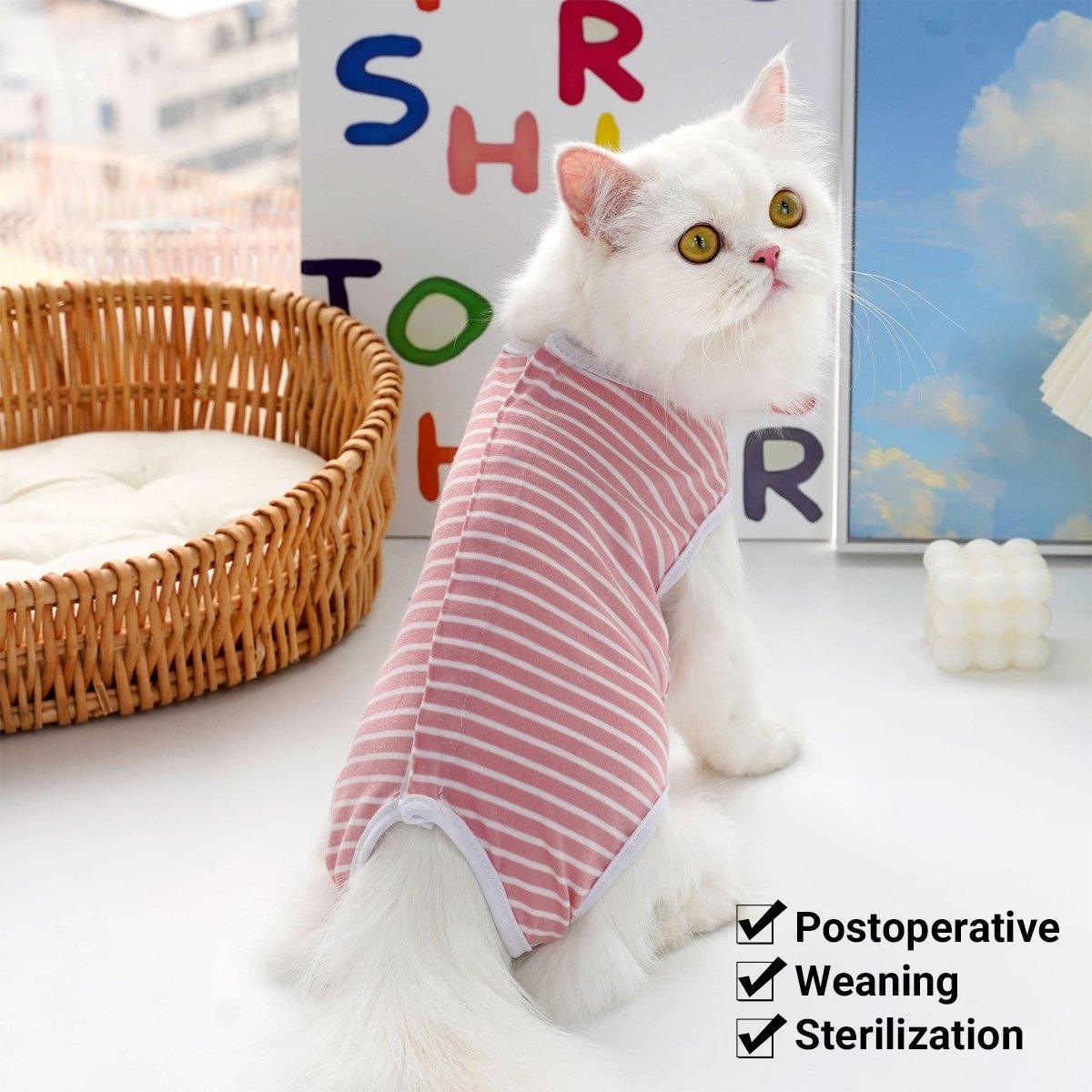 Pet Clothes Solid Color Striped Dog Cat Jumper Puppy Outfit