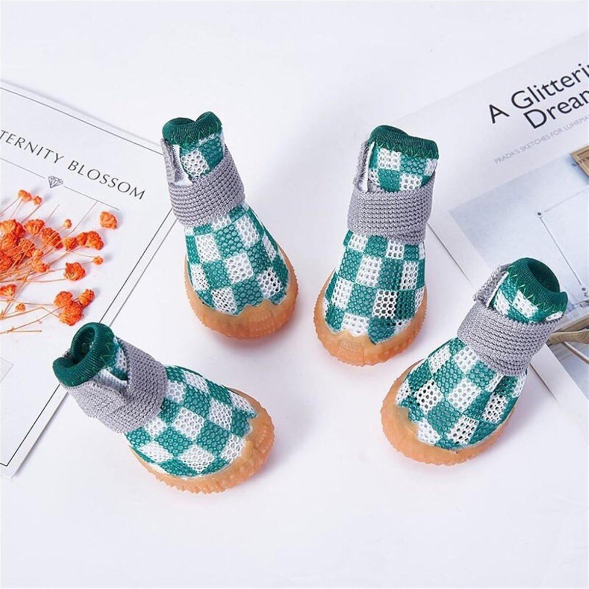 Puppy Net Shoes Upgraded Breathable Sandwich Thickened Mesh Dog Shoes