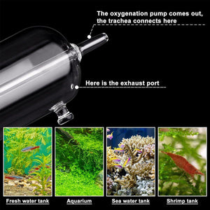 Aquarium Oxygen Diffuser Glass Bubble Stone CO2 Aquatic Plant Tank Oxygenator