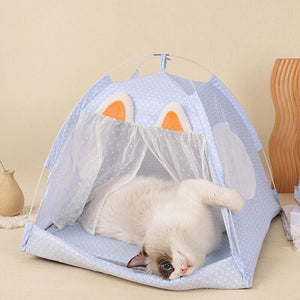 Warm Cozy Portable Pet Tent House Nest Bed Cushioned Dogs Cats Play & Sleep