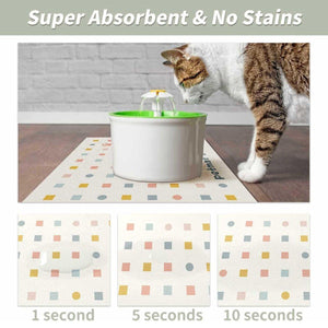 Pet Feeding Mat for Dogs and Cats Absorbent Pet Placemat Waterproof Mat