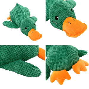 Plush Squeaky Duck Dog Toy for Anxiety Relief and Playtime Fun