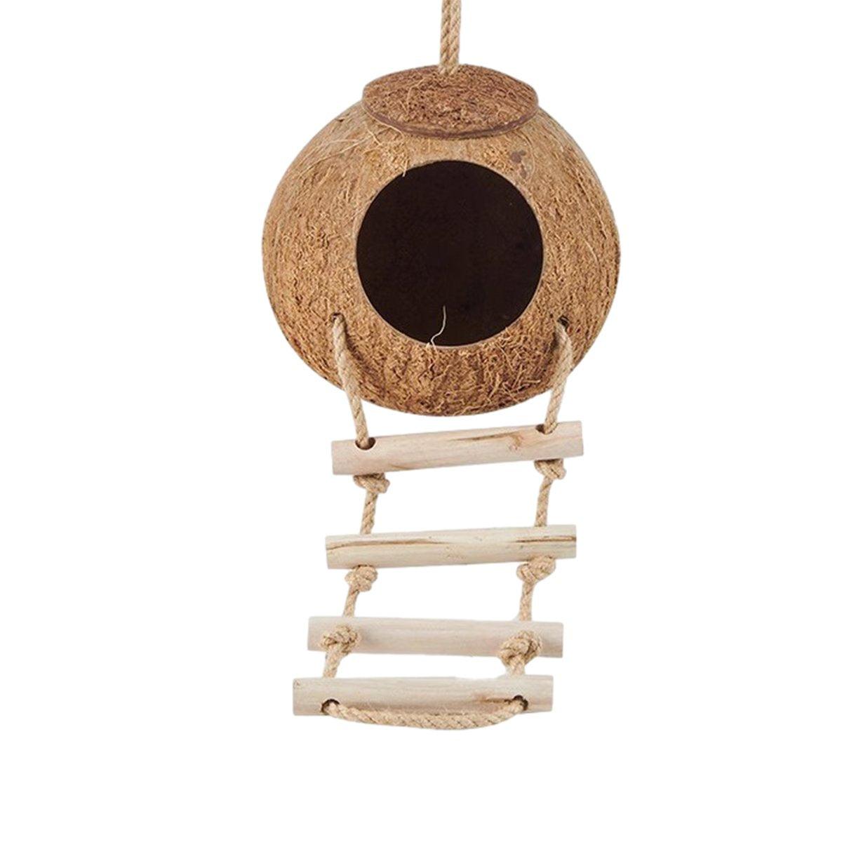 Natural Coconut Shell Bird Nest Safe & Cozy Bird House