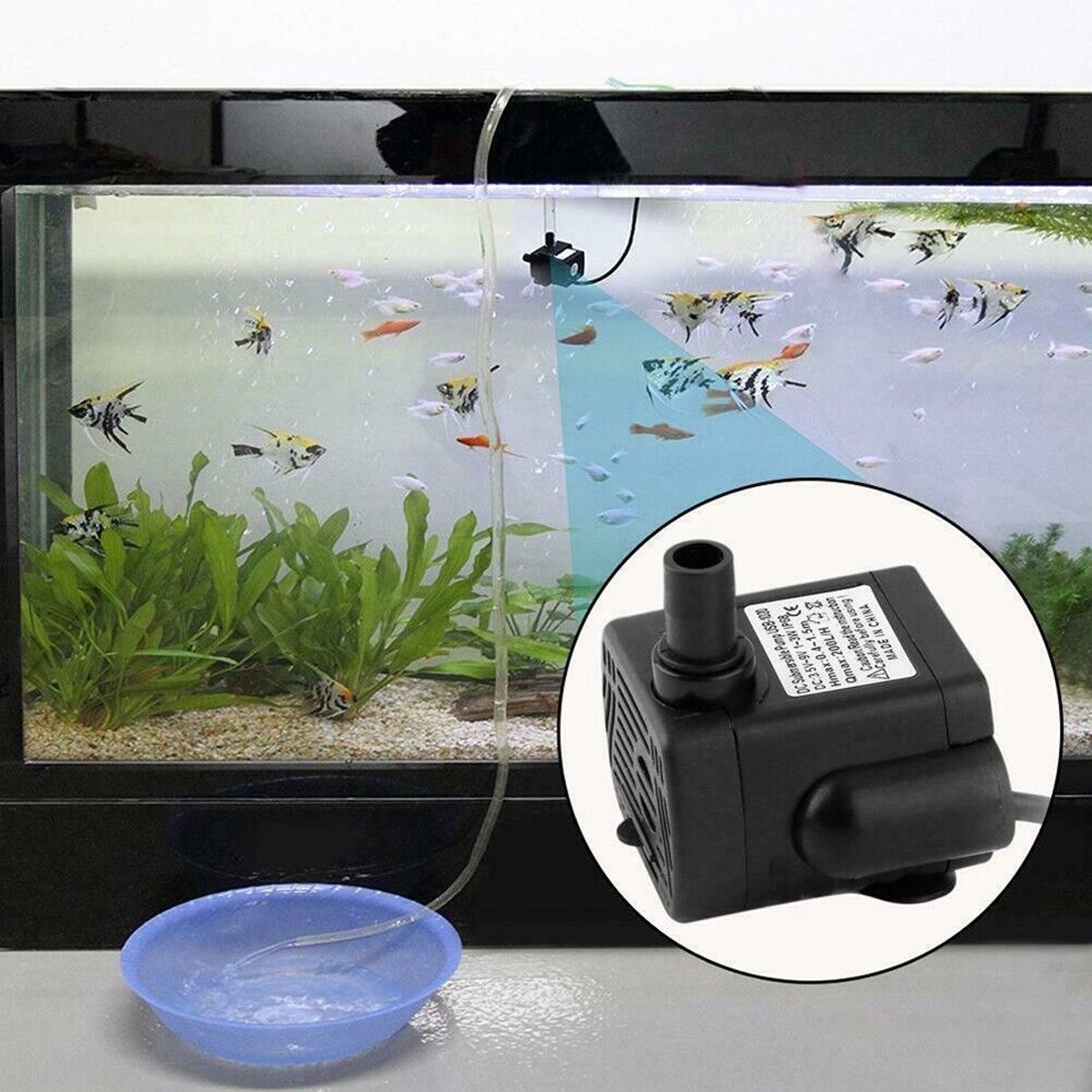 USB-1020 5V Mini Water Pump for Fish Tank Plant Growing DC Micro Water Pump