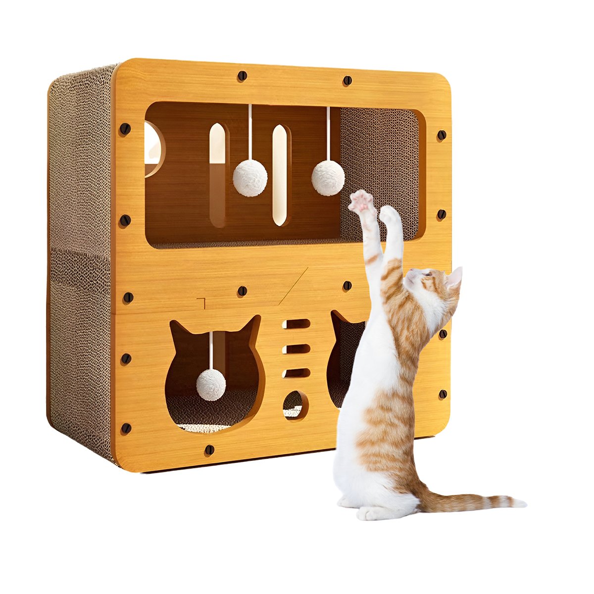 Wear-resistant Cat Scratch Board House Cat Climbing Tower Toy Nest