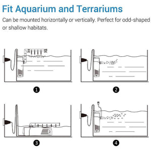 4 in 1 Internal Fish Tank Power Filter Pump 3 Choices