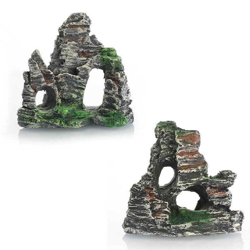 Fish Tank Mountains View Rockery Cave Ornament Aquarium Decoration