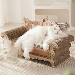 Luxury Cat Scratching Sofa Corrugated Cardboard Claw Sharpener & Cat Lounge