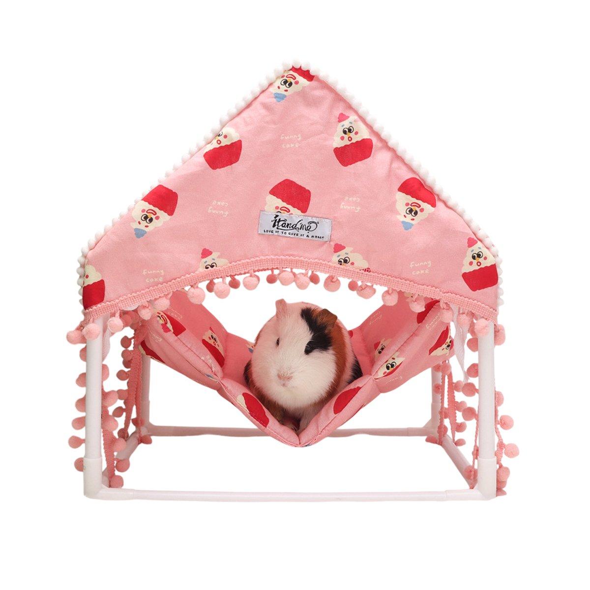 Small Pet Tent Hammock Shelter Cozy Space for Hamsters Rabbits & Guinea Pigs