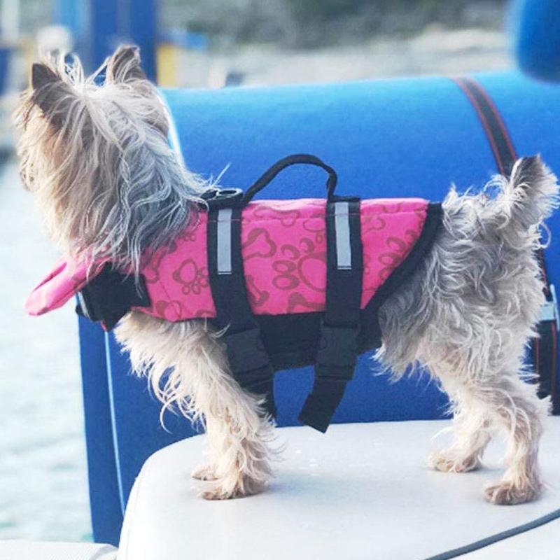 Dog Life Jacket Pet Safety Vest Swimming Boating Float Aid Buoyancy Lifesaver