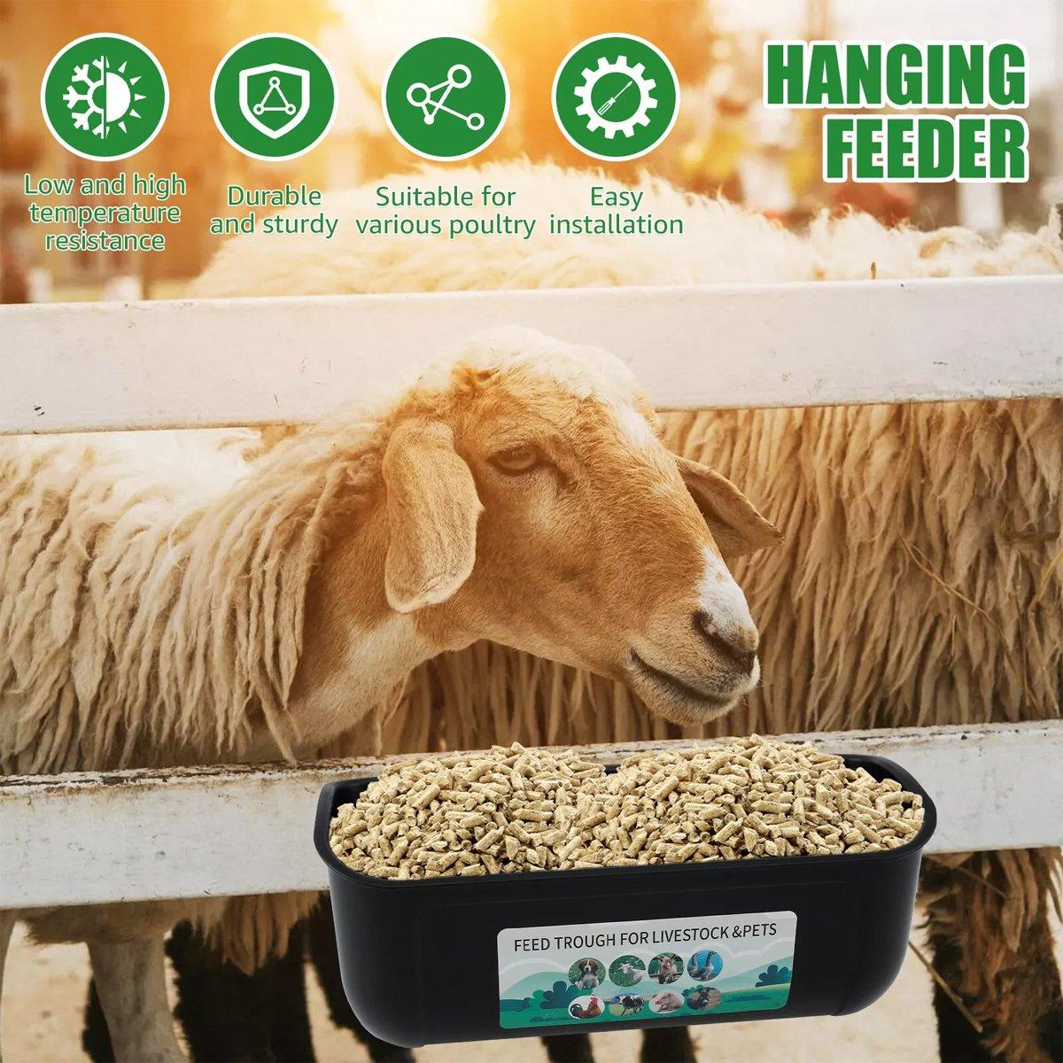 2Pcs Chicken Feeder Hanging Chicken Feeders Goat Feeder Hanging Feed Food Trough