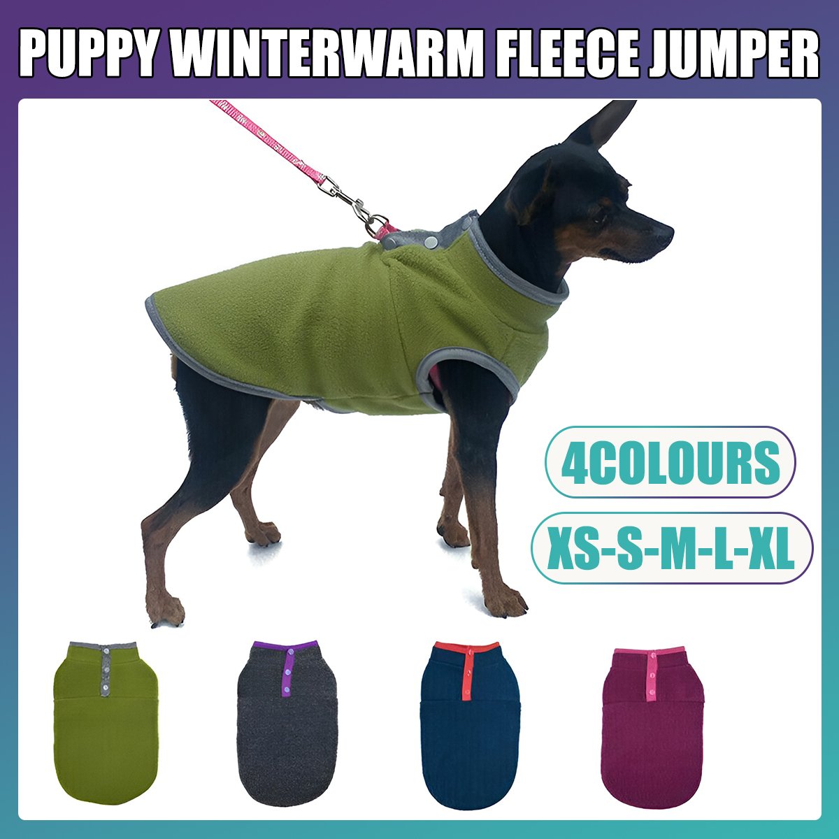 Pet Dog Puppy Winter Warm Fleece Jumper Vest Coat Jacket Apparel Clothes Outdoor