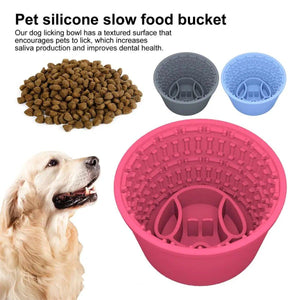 Silicone Pet Slow Feeder Bowl Anti-Choking & Durable Design for Dogs