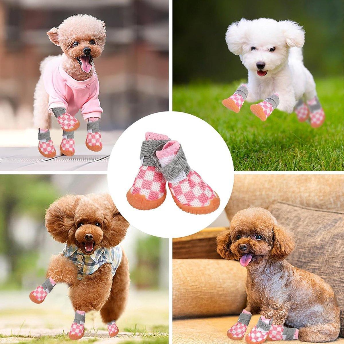 Puppy Net Shoes Upgraded Breathable Sandwich Thickened Mesh Dog Shoes