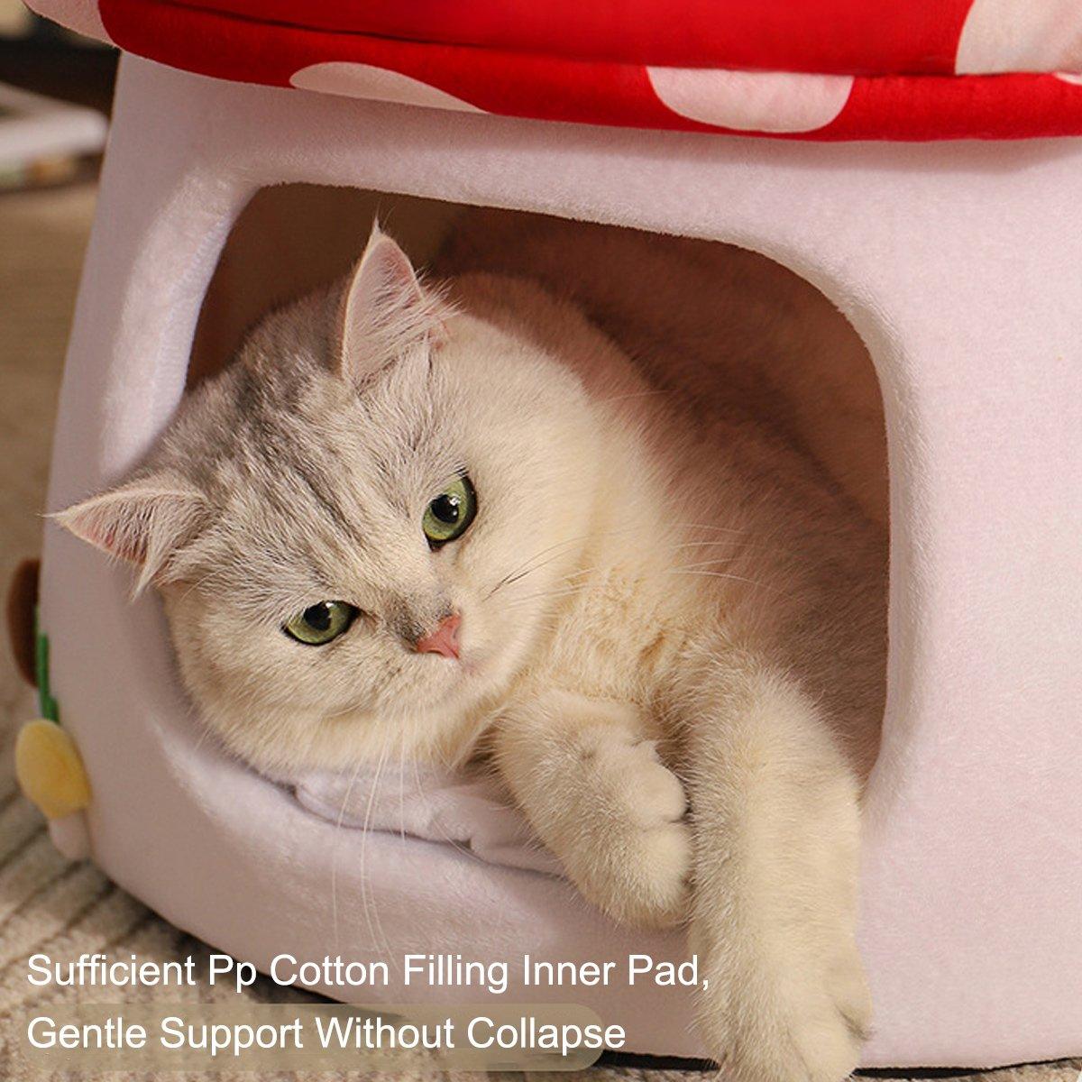 Mushroom Cat Kennel Cosy & Stylish Pet Bed for Cats and Small Animals