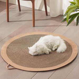 Woven Rattan Cat Scratching Mat Durable Scratch Board & Sleeping Pad