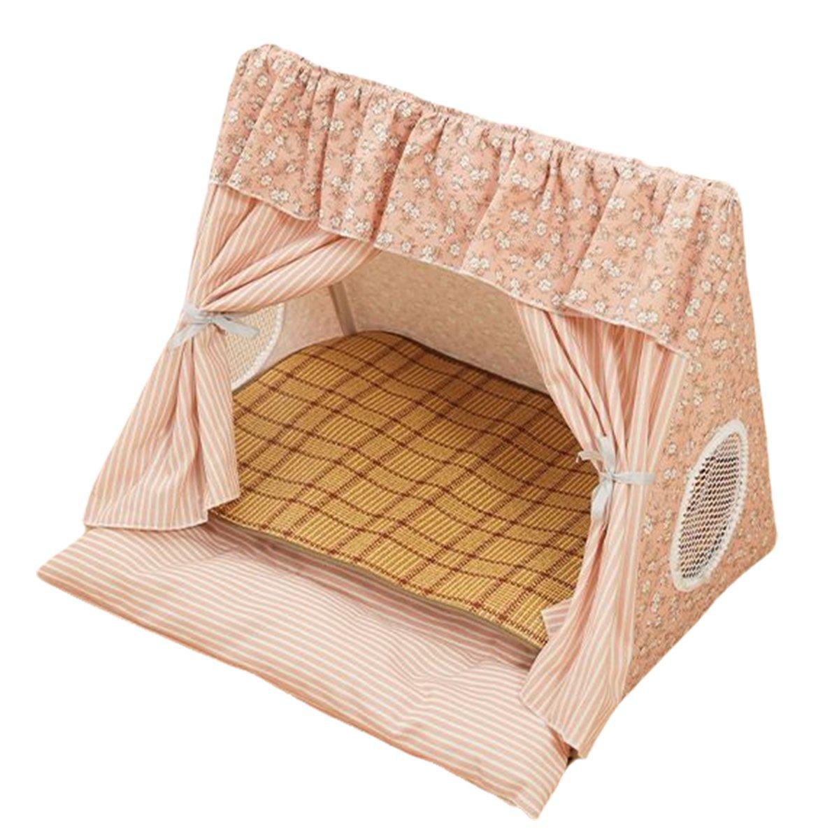 Semi-Closed Cat Tent Comfortable Pet Bed for Small Dogs & Medium Cats